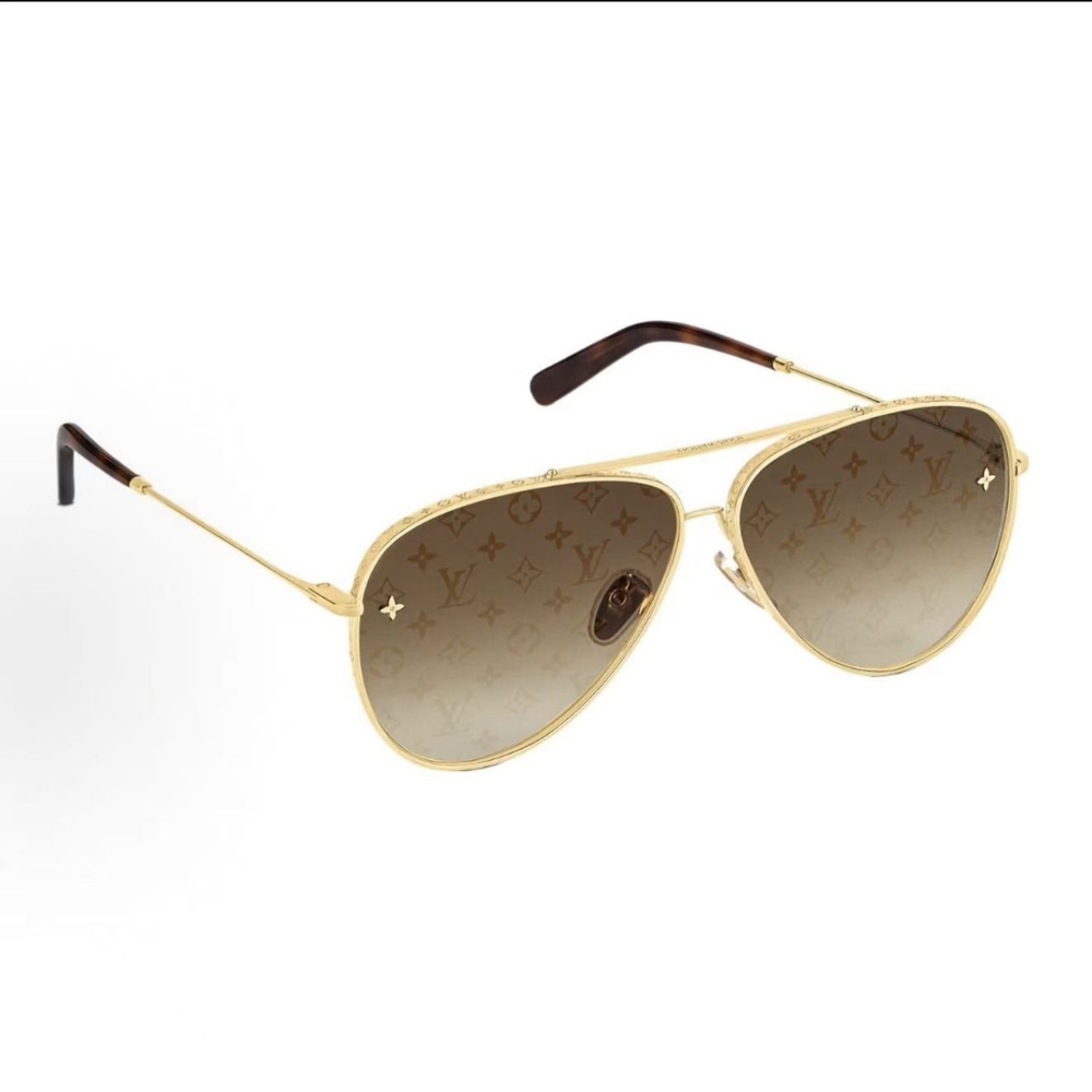 LV Monogram Gradient Aviator Sunglasses - Picture 2 of 4